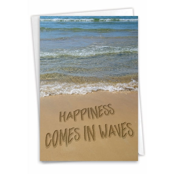 1 All Occasion Blank Card with Envelope - Life's a Beach C6328AOCB