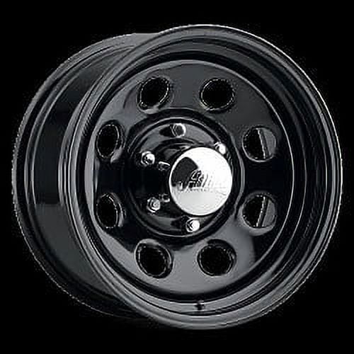 1 X Allied 297B Black Soft 8 17X9 8X6.50 130.81 Hub -12 Offset Black Wheel Rim