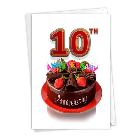 1 Anniversary Card with Envelope - Big Day Milestones 10 C7060OMAG