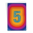 thumbnail image 1 of 1 Anniversary Card with Envelope - Bold Milestones 5 C6110JMAG, 1 of 6