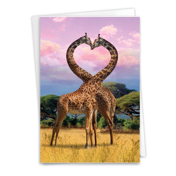 1 Anniversary Card with Envelope - Loving Animals C3504AANG