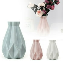 1*Anti-Fall Vase Clearance! Nomeni New Origamis Plastic Vase White Imitation Ceramic Flower Pot Flower Basket, Home Decor Promotion Sale! Pink
