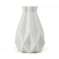 1*Anti-Fall Vase Clearance! Nomeni New Origamis Plastic Vase White Imitation Ceramic Flower Pot Flower Basket, Home Decor Promotion Sale! White