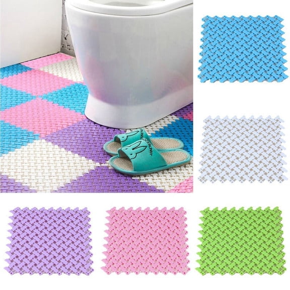 1 * Anti-Skid Pad Diy Carpet Candy Colors Plastic Bath Mats Easy Bathroom Massage Carpet Carpet