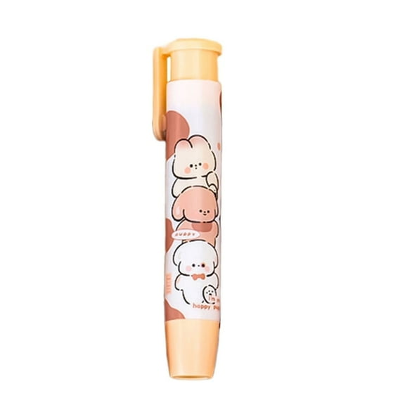 Under $1 Art Gum Eraser, 6-Pack Retractable Erasers with Fun Designs, Latex-Free Rubber for Smooth Erasing, Office & Art Supplies, Pencil Eraser, Multi-Color, by Goohae