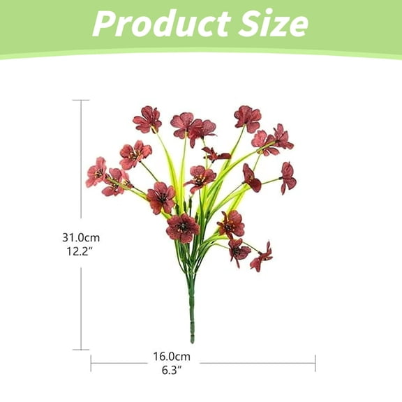 1 Artificial Autumn Spring Grass Violet Artificial Flower Artificial Fall Plants Flowers For Outdoor Outside Decoration Colorful Look Real No Fade For Front Door Porch Patio Yard Balcony Autumn Decor