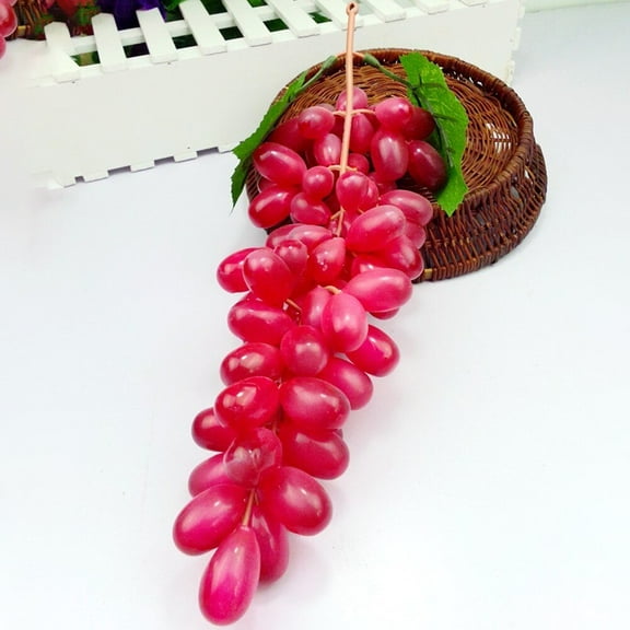 1*Artificial Grapes 28-30cm Plastic Fruit Fake Display Simulation Artificial Grapes Bunch Showcase Of Food Trade