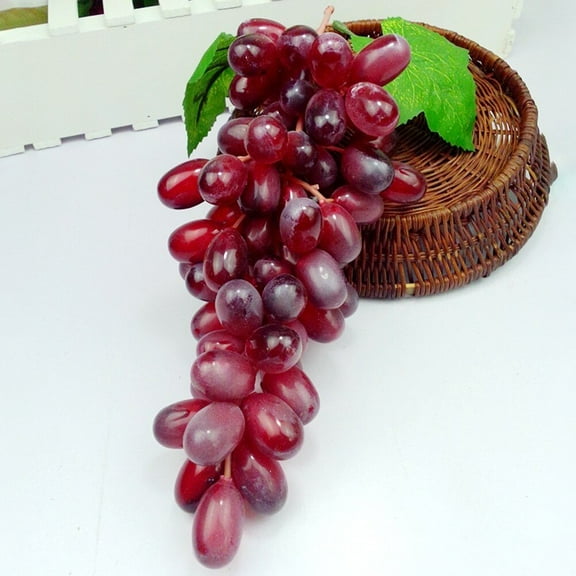 1*Artificial Grapes 28-30cm Plastic Fruit Fake Display Simulation Artificial Grapes Bunch Showcase Of Food Trade