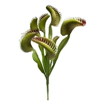1 Artificial Venus Flytrap - Vinyl Artificial Plants Lifelike Carnivorous Plants for Halloween Decorations and Botanical Displays