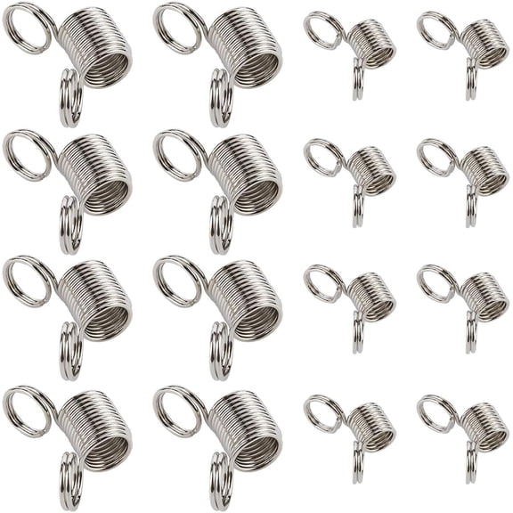 1 B0X 60Pcs Stainless Steel Beads Clamps Beads End Bulk Combo Pack Silver Spring Clamp Beading Ends for Jewelry Making Stools to Prevent Beads from Falling DIY Bracelets Necklaces Easier Gray