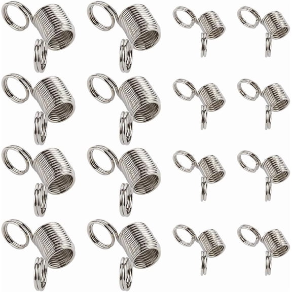 1 B0X 60Pcs Stainless Steel Beads Clamps Beads End Bulk Combo Pack Silver Spring Clamp Beading Ends for Jewelry Making Stools to Prevent Beads from Falling DIY Bracelets Necklaces Easier Gray