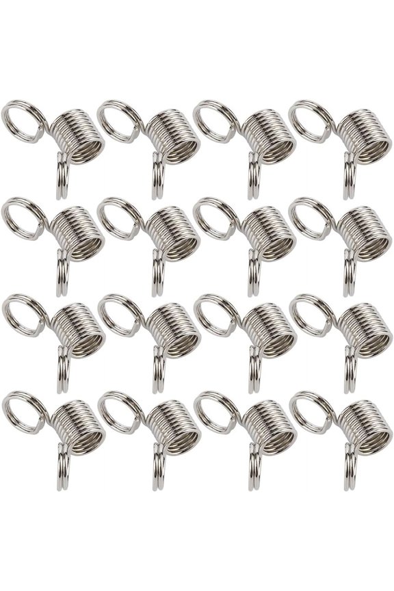 1 B0X 60Pcs Stainless Steel Beads Ends Jewelry Ends Combo Pack Silver Small Spring Clamps Beading Bugs for Jewelry Making Tools to Prevent Beads from Falling DIY Bracelets Necklaces Easier