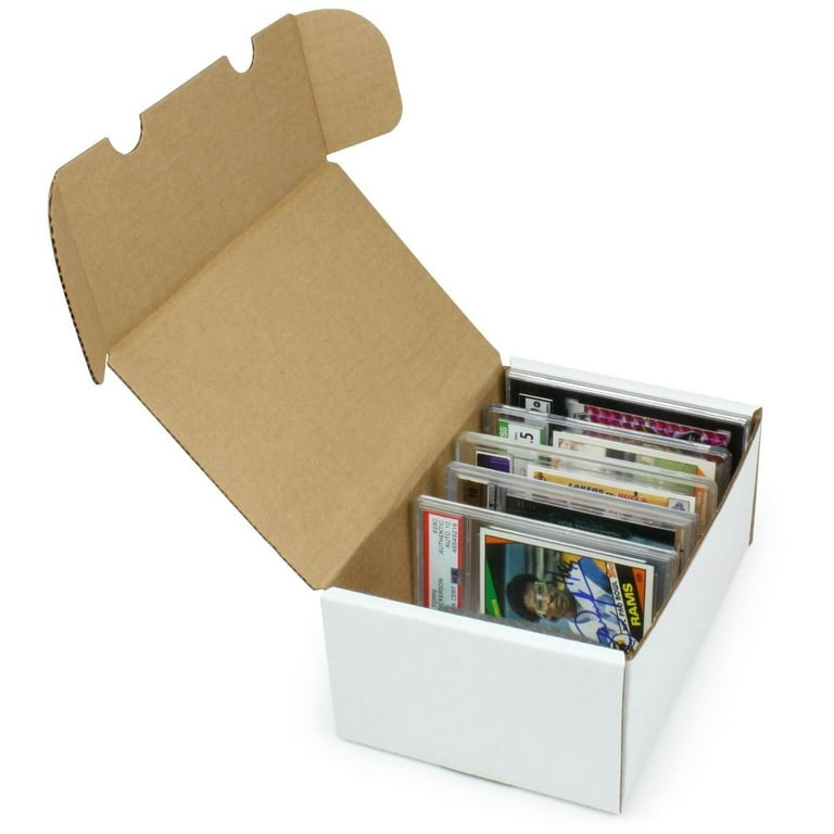 BCW Graded Trading Card Box, Holds 30 Graded Cards, Durable White  Corrugated Paper Storage - Walmart.com