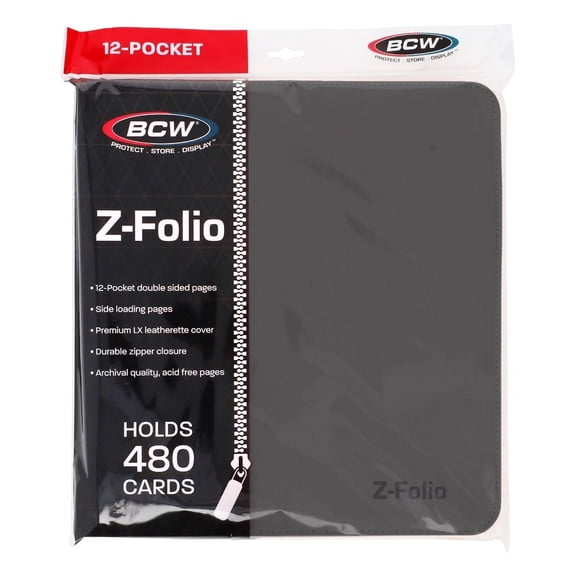 1 BCW Gray 12-Pocket Z-Folio LX Album