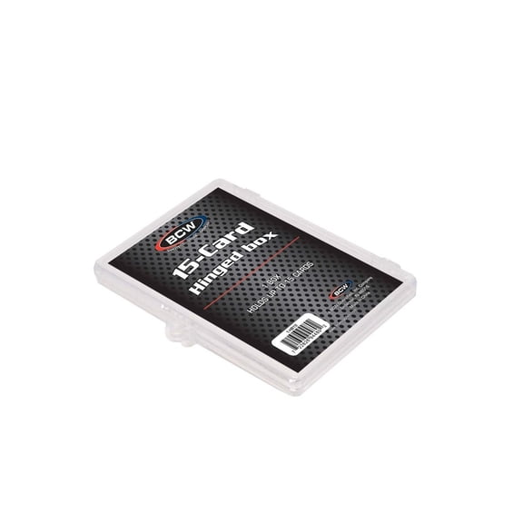 1 BCW Hinged Trading Card Box. Holds 15 Standard Sized Cards