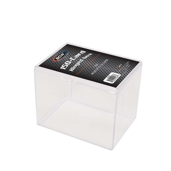1 BCW Hinged Trading Card Box. Holds 150 Standard Sized Cards.