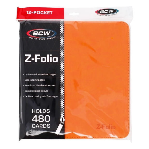 1 BCW Orange 12-Pocket Z-Folio LX Album