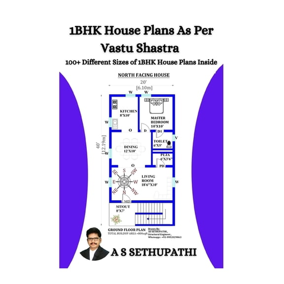 1 BHK House Plans As Per Vastu Shastra: (100+ Different Sizes of 1 BHK House Plans Inside)