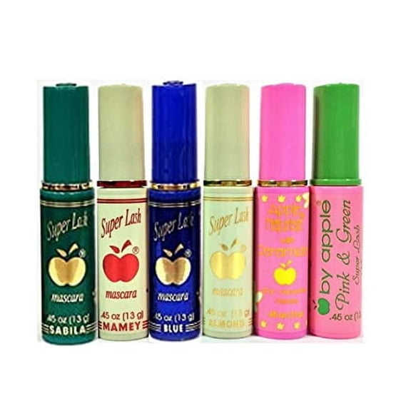 1 BLACK, 1 AVOCADO, 1 ALMOND APPLE Super Lash Mascara 3 Pieces Color Set Promote Growth Natural Volume Full Lashes Length Intense Long Lasting Volumizing Lengthening Eye Makeup 5 Black+1 Blue
