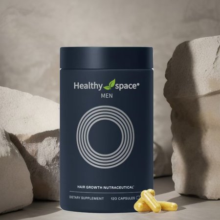 1 BOTTLE Men's Hair Growth Supplements, Clinically Tested For Visibly Thicker