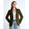 Scoop Women’s and Women's Plus Linen Blend Blazer,