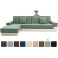 thumbnail image 1 of Sanmadrola Waterproof Couch Cushion Cover for Sectional Sofa,Slipcover Stain Resistant High Elasticity Wear-Resistant Striped Sofa Cover,Grayish Green Back Couch Cover S for Furniture, Children, Pets, 1 of 6