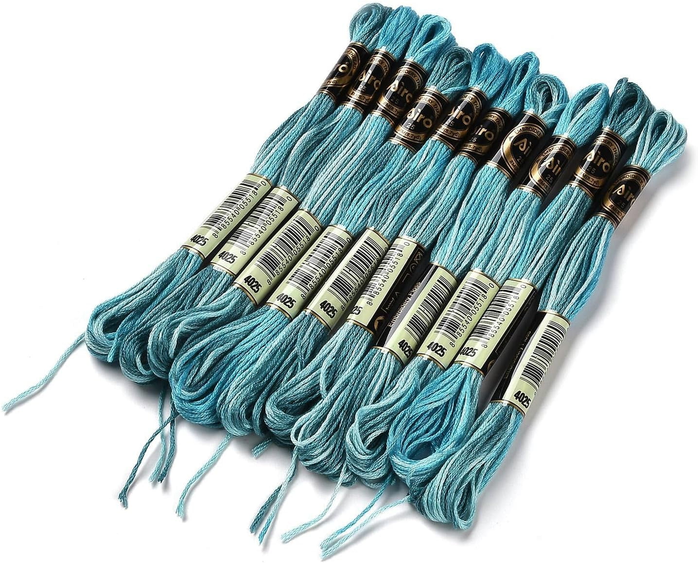 1 Bag 10 Skeins 6-Ply Polyester Embroidery Floss Cross Stitch Threads ...