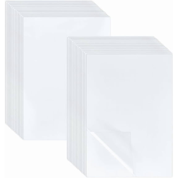 1 Bag 100 Sheets A5 PET Laminating Sheets Self-Adhesive Matte Cold Laminating Film 8.4x5.2 Inch Waterproof Laminate Sticker for Photo Painting Poster Cards