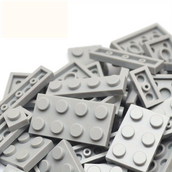 1 Bag 100PCS 12 Shapes Thin Plate Parts City Bulk Building Blocks Mixed Accessory Creative Bricks Compatible Brand 1x1 1x2 1x4 Dots