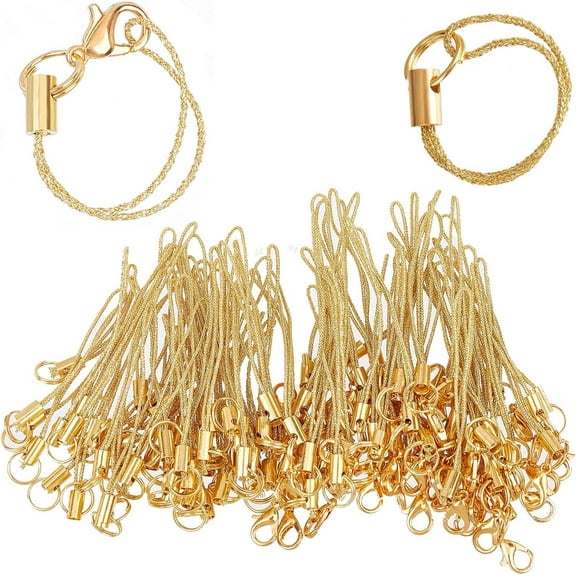 1 Bag 100PCS 2 Styles Mobile Phone Keychain Straps Tone Split Ring Cord Cellphone Charms Pendant Polyester Lanyard String Detachable Phone Rope Lariat Hanging Accessories for USB Drive Camera
