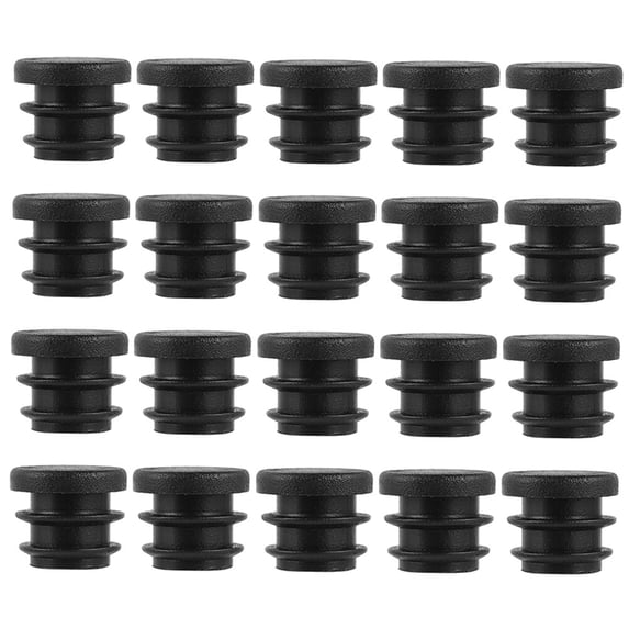 Uxcell 18-Pack Round Plastic Tube End Caps – 58mm (2.28 Inch) Black Furniture Leg Plugs, Anti-Slip & Scratch Protection For Chairs, Tables, Sofas