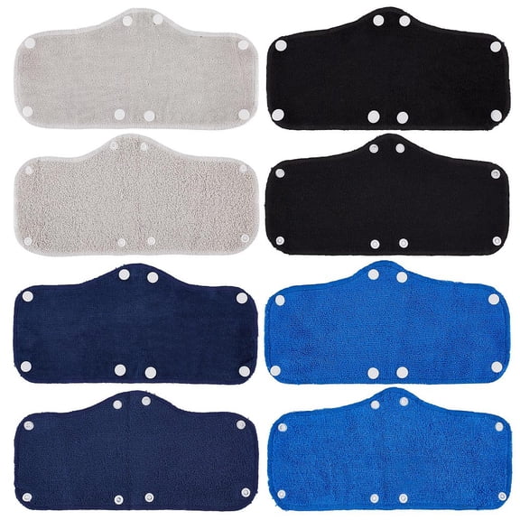 1 Bag 12Pcs 4 Color Polyester Reusable Hard Hat Sweatband Hard Hat Accessories Mixed Color 128x260x1mm Button: 11.5x4mm 4 color 3pcs/color