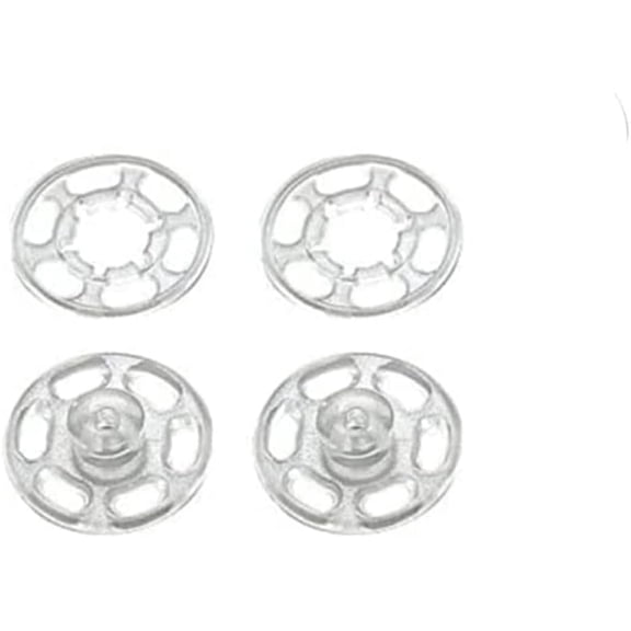 1 Bag/15 Set Invisible Small Plastic Snap Buttons Sew-on Snap Buttons Press Button for Sewing Clothing (Semitransparent, 10mm)