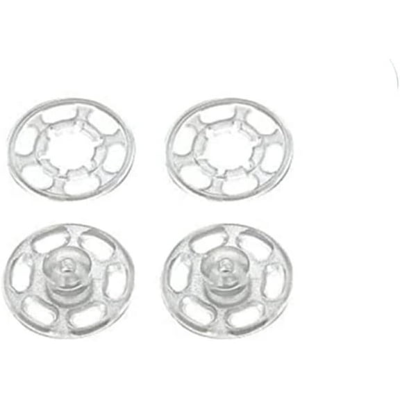 1 Bag/15 Set Invisible Small Plastic Snap Buttons Sew-on Snap Buttons Press Button for Sewing Clothing (Semitransparent, 13mm)