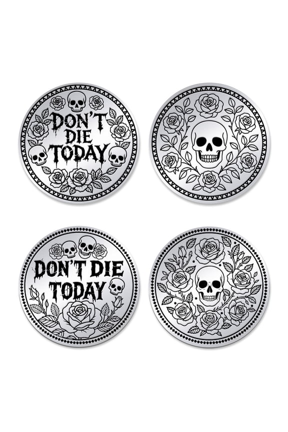 1 Bag 201 Stainless Steel Commemorative Coins Decision Maker Coin Double Sided Laser Engraving Flat Round 30x2mm 2pcs/bag DIY