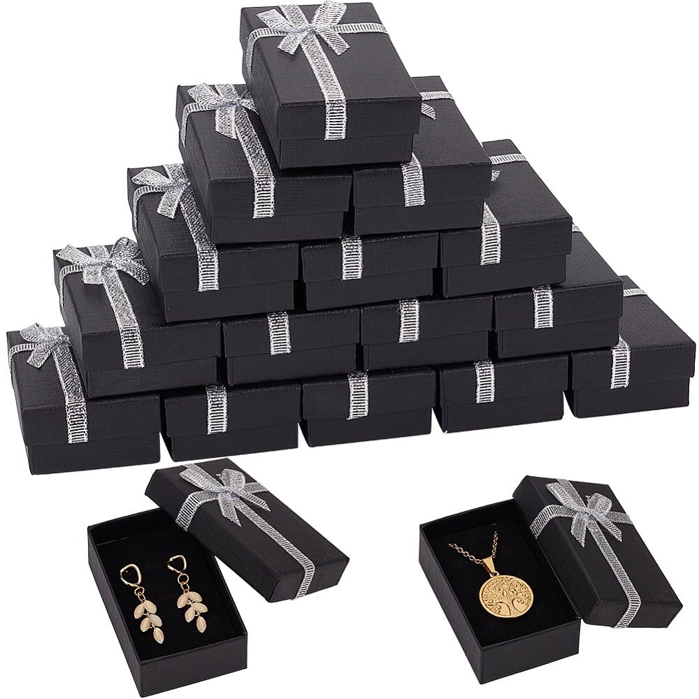 1 Bag 20Pcs Rectangle Paper Storage Gift Boxes with Bowknot Jewelry ...