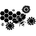 thumbnail image 1 of 1 Bag 2Pcs Mirror Wall Stickers Square Self Adhesive Acrylic Mirror Sheets with 30Pcs Flat Round Acrylic Double-sided Circles Bees Pattern Sticker: 300x300x1mm, 1 of 7