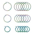 thumbnail image 1 of 1 Bag 3 Pairs 3 Size 304 Stainless Steel Huggie Hoop Earrings Rainbow Color Hypoallergenic Earrings for Women Rainbow Color 12 Gauge 24~46x2mm Pin: 0.7x1mm 1pair/style, 1 of 5