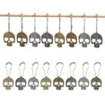 1 Bag 4 Sets Shower Curtain Hooks with Iron Curtain Rings for Bathroom ...