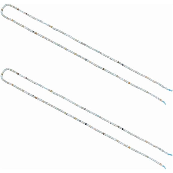 1 Bag 430Pcs Natural Amazonite Beads 2 Strands Faceted Stone Beads 2mm Round Disk Loose Beads Spacer Stone Beads for Bracelet Necklace Earring Jewelry Making