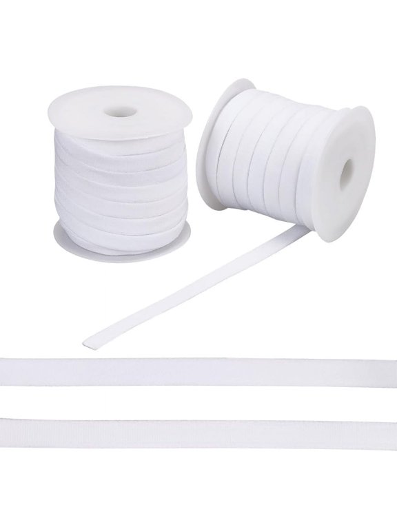 1 Bag 50 Yards Nylon Boning Underwire Replacement Bra Cover Band Ribbon for Sewing Accessories 2Pcs Plastic Spool White 12mm