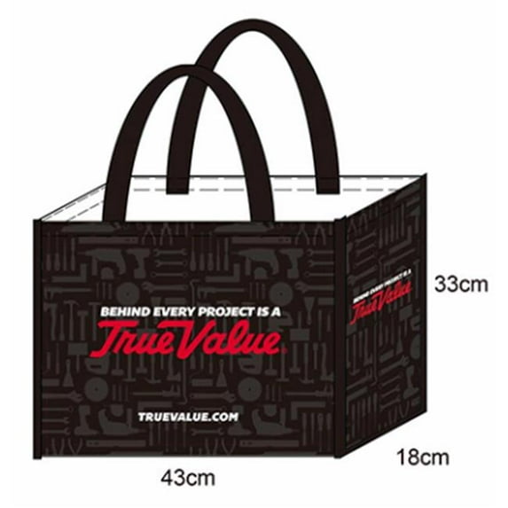 1 Bag At A Time 1101-40TV Laminated Woven Pp Shopping Bag - Pack of 50