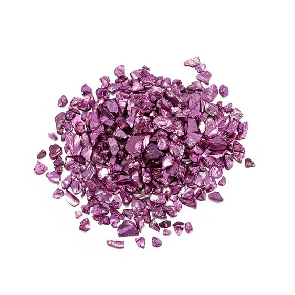 1 Bag Crushed Stone Filler Beautiful Wear Resistant Coloured Glaze Mini Chips Decorative Rocks for Home