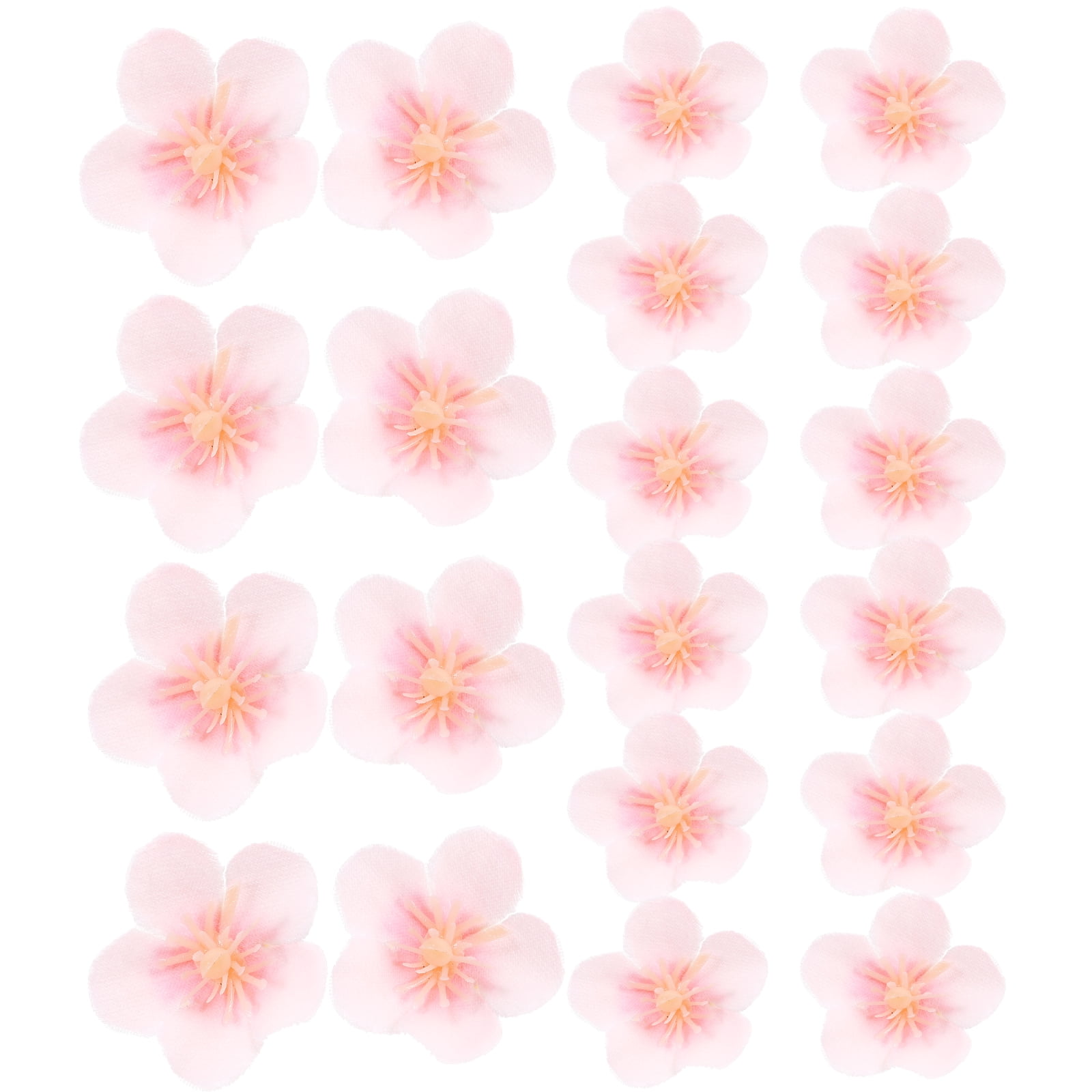 1 Bag Faux Flower Heads Artificial Silk Cloth Cherry Blossom Heads for ...