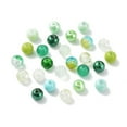 thumbnail image 1 of 1 Bag Glass Beads Round Mixed Style Green 8~8.5x7.5mm Hole: 0.8mm 300pcs/bag, 1 of 2