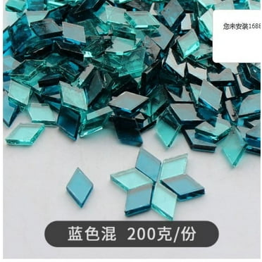 Stuffygreenus Real Glass Craft Mini Square Mirrors Mosaic Tiles Mirror ...