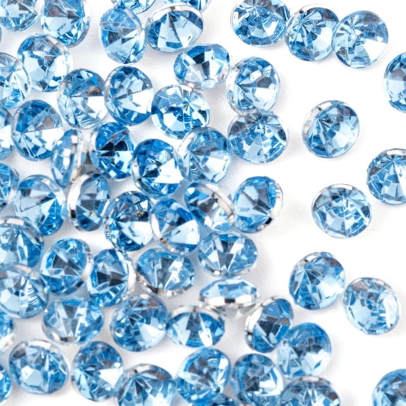 1 Bag Imitation Taiwan Acrylic Rhinestone Pointed Back Cabochons Faceted Diamond Cornflower Blue 5x4mm
