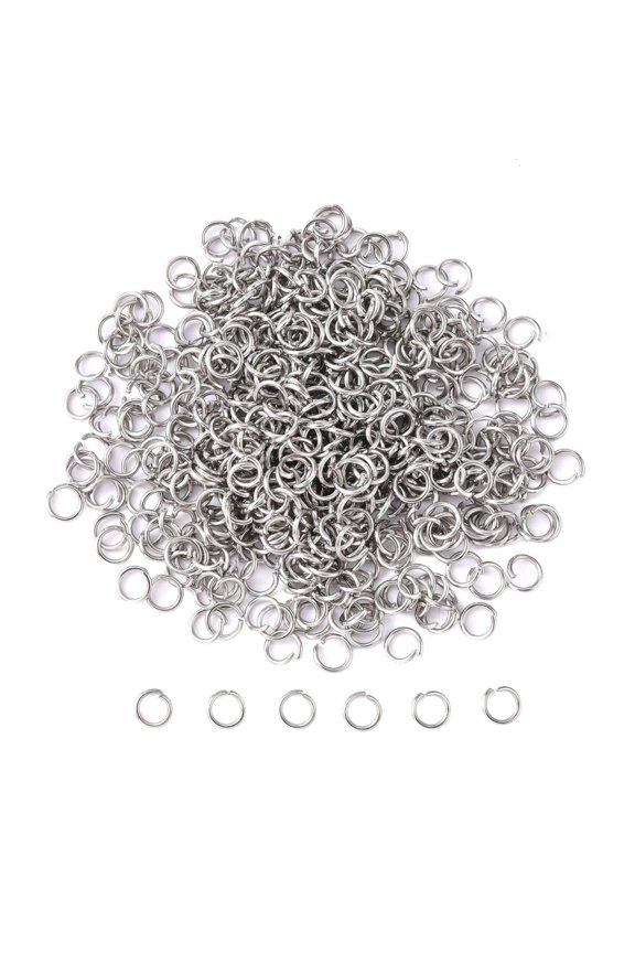 1 Bag Jump Rings Stainless Steel Open Jump Rings 21 Gauge Chainmail Rings Connector Rings for Earring Bracelet Necklace Jewelry Keychain DIY Craft Making DIY