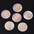 thumbnail image 1 of 1 Bag Natural Rose Quartz Cabochons Alchemy Cabochons Flat Round with Magic Circle Pattern 25x5mm about 6pcs/bag, 1 of 3