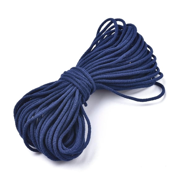 1 Bag Nylon Elastic Band for Mouth Cover Ear Loop Mouth Cover Elastic Cord DIY Disposable Prussian Blue 2~3mm 5bundle/bag 10yard/bundle